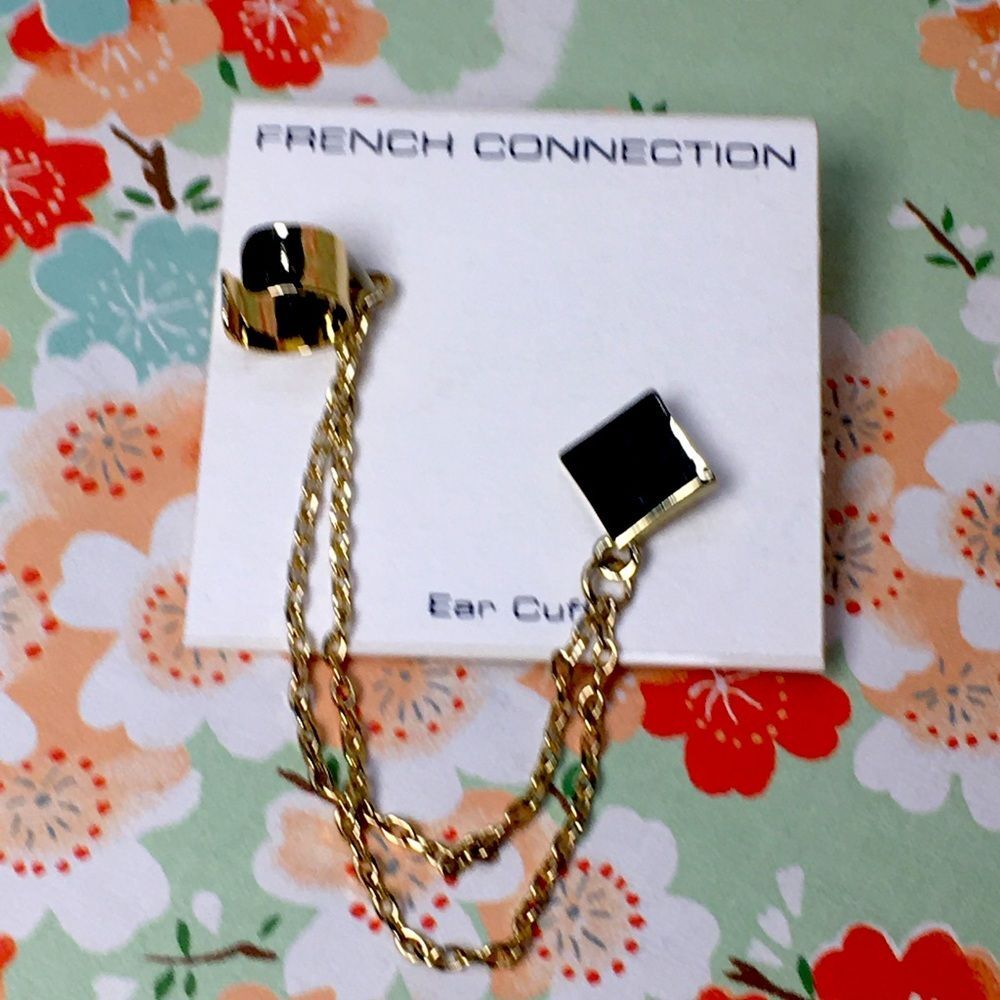 French Connection Gold Ear Cuff NEW never worn